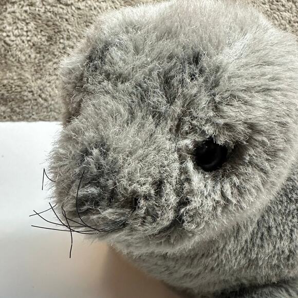 Vintage Dakin Harbor Seal Plush Gray Stuffed Animal 1987 Realistic Cute - Picture 4 of 10